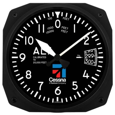 Zegar Altimeter logo CESSNA 25 cm x 25 cm