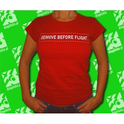 Damski T-shirt Remowe Before Flight